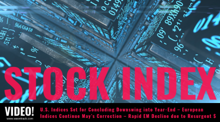 U.S. Indices Set for Concluding Downswing into Year-End – European Indices Continue May’s Correction – Rapid EM Decline due to Resurgent US$ Dollar - Asia Follows EM’s Lower